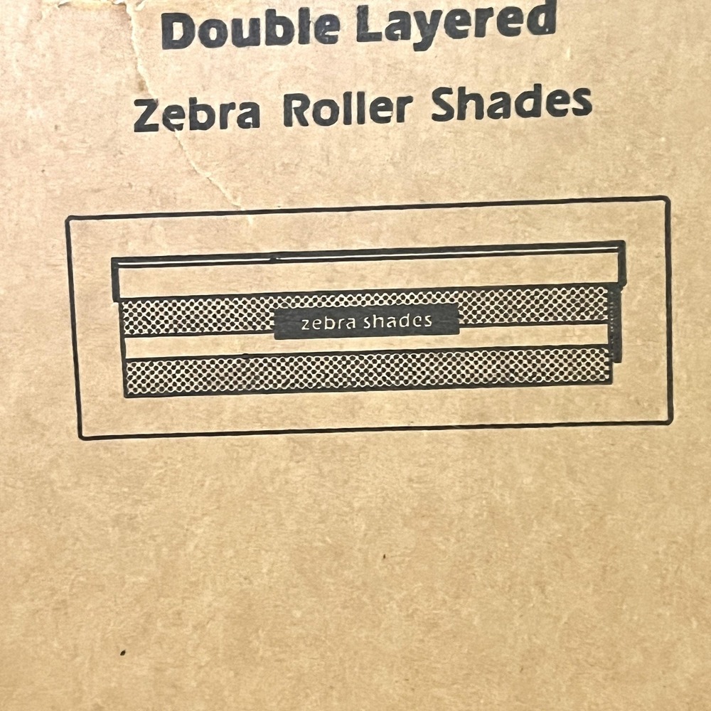 Jiangpin Zebra Roller Blinds Shades 32x72 White Double Layered Light Filtering - Picture 11 of 12